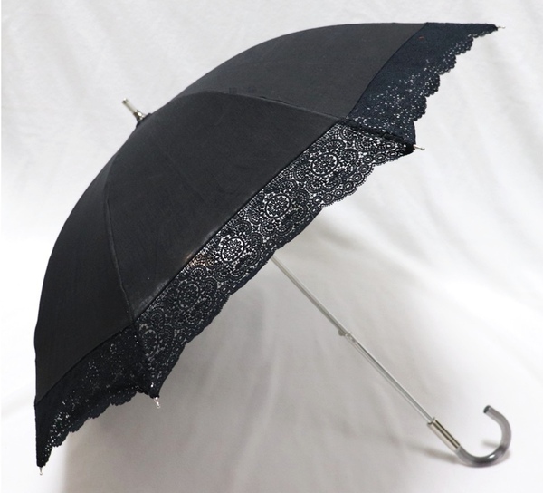 《Sorcie Renom ソシエレノ》新品 定価33,000円 日本製 UVケア加工 上品豪華レース 高級長傘 日傘 8本骨 クリアーハンドル S2606