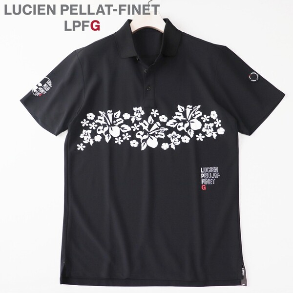 《LUCIEN PELLAT-FINET LPFG ルシアン ペラフィネ》新品 定価28,600円 伸縮性あり 豪華花柄ポロシャツ ゴルフウェア 普段使いも M S1971