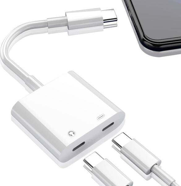 2in1 タイプC イヤホン 変換アダプタ Type-C to Phone 16 2in1変換イヤホンジャック