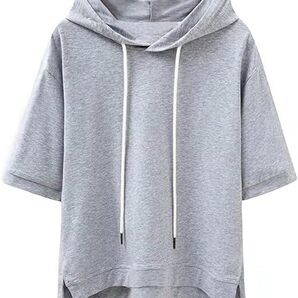 パーカー レディース 夏 半袖 薄手 かわいい 2XL