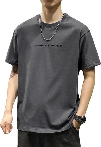 tシャツ メンズ 半袖 夏 ゆったり 綿 薄手 無地 XL
