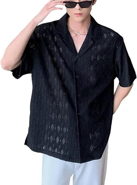 夏服 シャツ メンズ 半袖 カジュアル XL