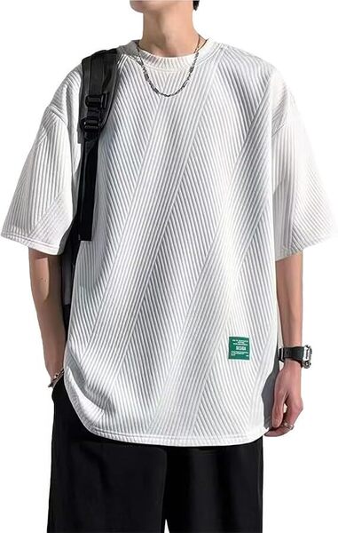 Tシャツ メンズ 夏服 半袖 丸首 無地 L
