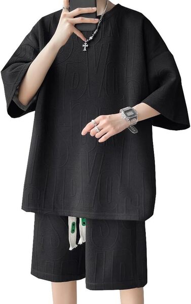 夏服 メンズ セットアップ Tシャツ メンズ 半袖 上下セット 2XL