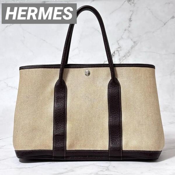 エルメス HERMES ガーデンパーティ トートバッグ ハンドバッグ PM □F(2002年製造) ユニセックス