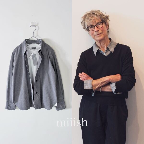 MARGARET HOWELL マーガレットハウエル 高級スイスコットン ギンガムチェックシャツ 4.1万 極美品