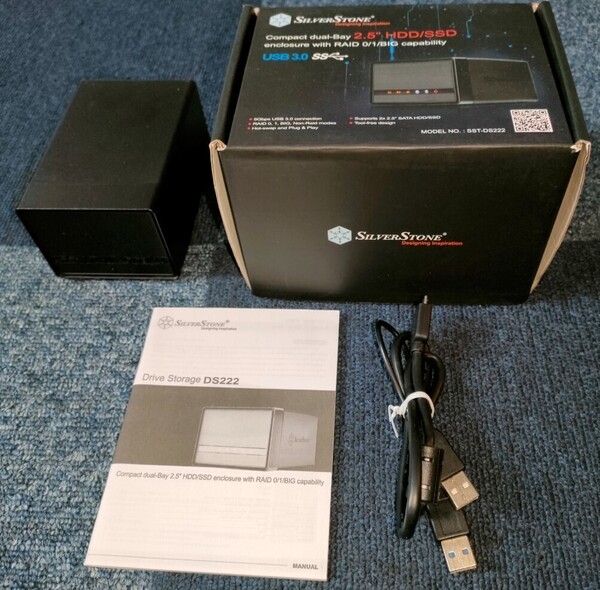 SilverStone 外付け2.5インチHDDケース RAID対応 SST-DS222 USB3.0