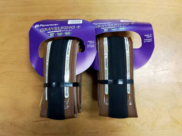2本セット GRAVELKING + 700×28C ブラック/ブラウン クリンチャー PANARACER グラベルキング パナレーサー