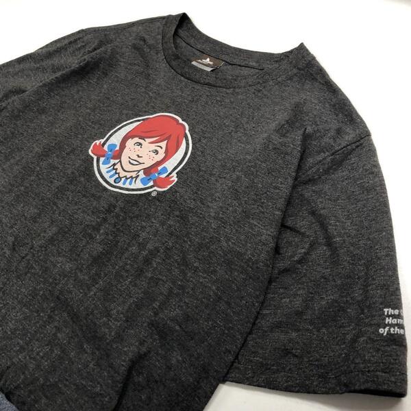 【美品】ウェンディーズ 半袖Tシャツ ダークグレー メンズS