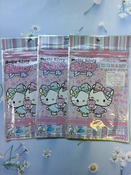 虫除けシール ハローキティ ラブリーレオパード ユーカリ油配合 3パック