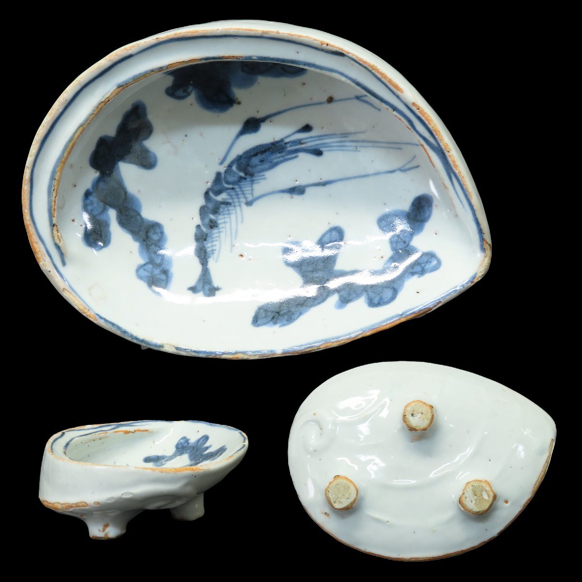 アンティーク 南京藍染付菓子鉢 茶道具？ 美術品・アンティーク