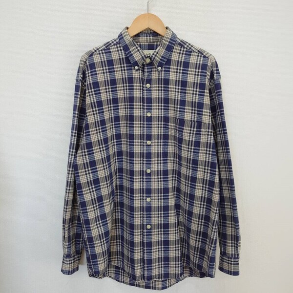 Eddie Bauer エディーバウアー 0344543 90S 90年代 長袖 ボタンダウンシャツ BD ライトネル チェック M 10118976