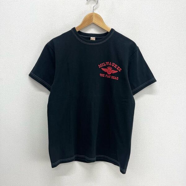 THE FLAT HEAD フラットヘッド 半袖Tシャツ ロゴ プリント 38 10127007
