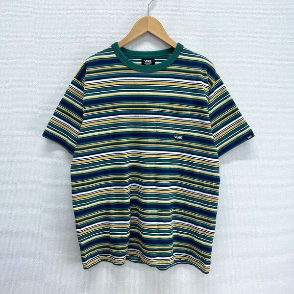 VANS バンズ 124R1011300 MULTI STRIPE SSTEE ショートスリーブ ボーダー 半袖Tシャツ L 10127199