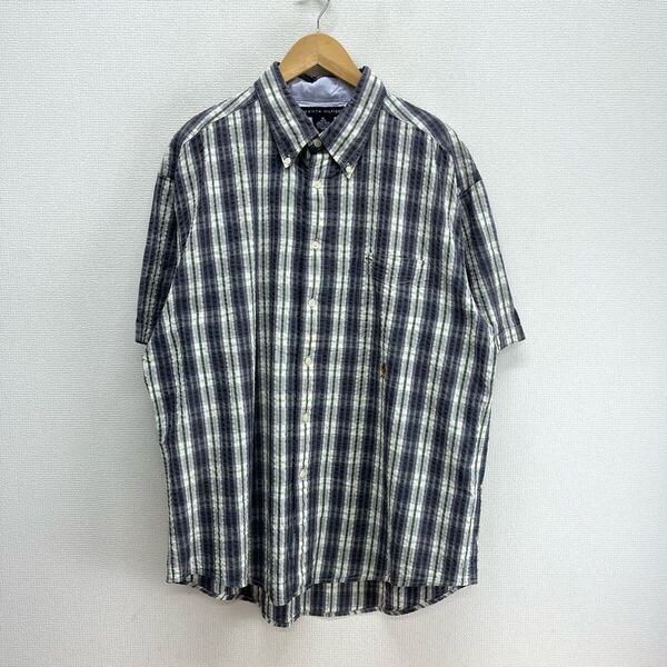 TOMMY HILFIGER トミーヒルフィガー 半袖 ボタンダウンシャツ BD チェック XL 10125337
