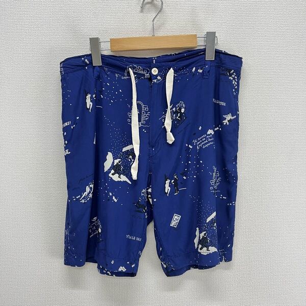 Porter Classic ポータークラシック ALOHA SHORTS アロハショーツ ショートパンツ レーヨン PC銀座金沢限定 総柄 ネイビー 総柄 M 10108959