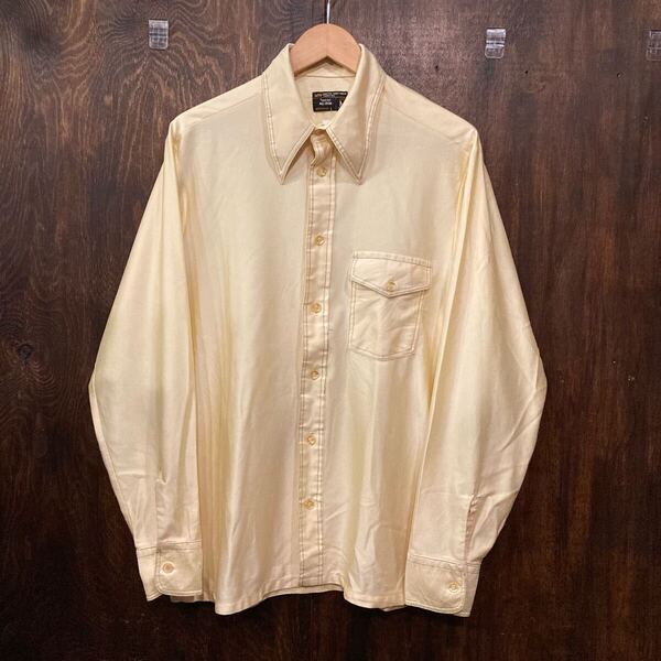 USA古着 70〜80s ビンテージ J.C.Penney 長袖シャツ ポリシャツ アメリカ古着 Mサイズ ドレスシャツ