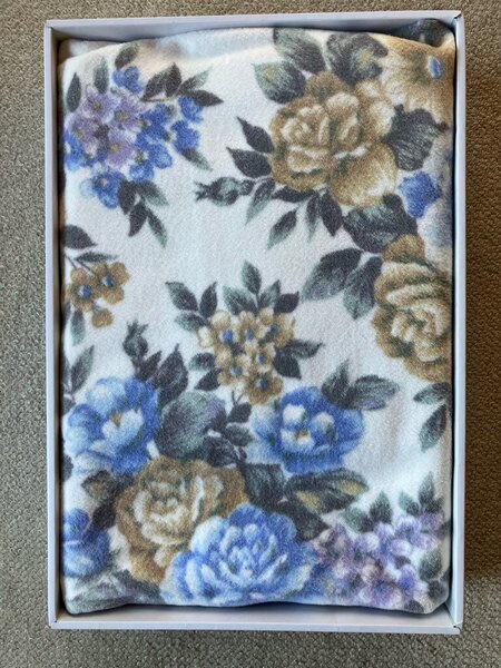 綿毛布 ブルー系 綿100% 140×200