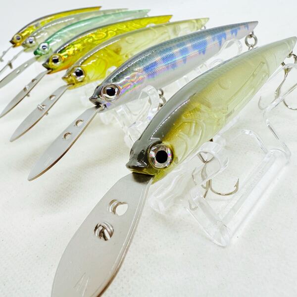 送料無料・美品『ダイワ TD ハイパーミノー 1093Ti F 7個セット 90mm』DAIWA T.D. HYPER MINNOW Ti チタンリップ フローティング ④1