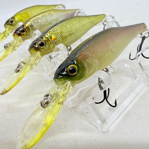 送料無料・美品『メガバス ライブX マーゲイ 4個セット』MEGABASS LIVE-X MARGAY ミノー ライブエックス