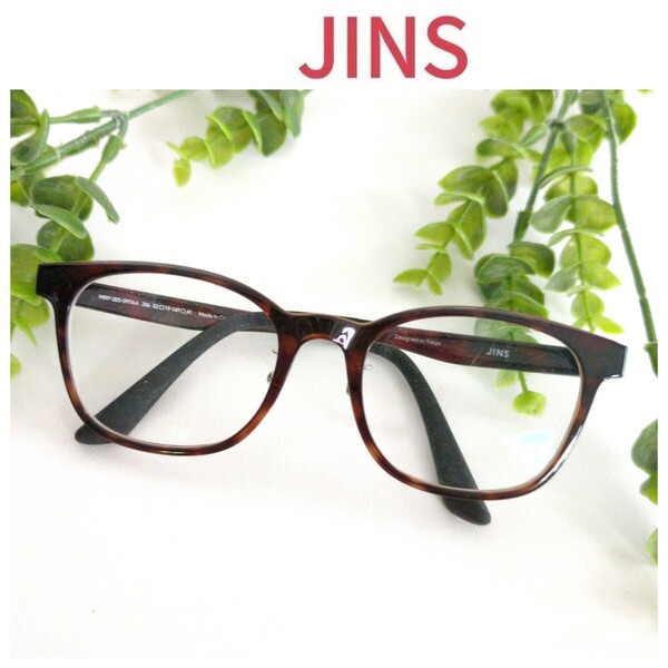 JINS ジンズ メガネ 眼鏡 ボストン ウェリントン べっ甲 ブラウン 軽量 度入り ユニセックス ビジネス オシャレ 人気 定番 シンプル