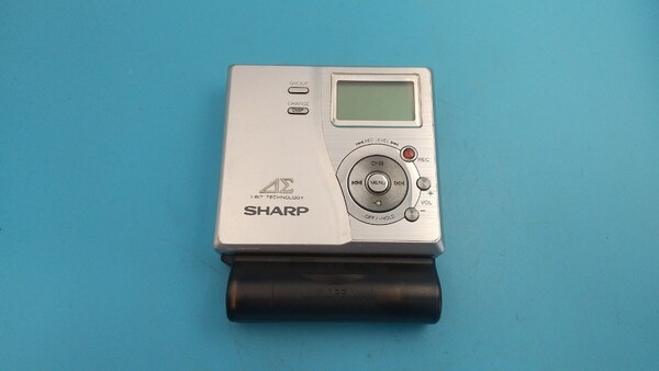 K3838 SHARP MD-DR77-S MDプレーヤー/シャープ 簡易清掃 通電OK 現状品 送料無料 JUNK