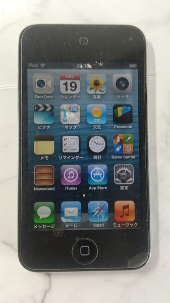 K4130 iPod touch 第4世代 A1367 8GB Apple デジタル音楽プレーヤー 簡易確認&簡易清掃&初期化OK 現状品 送料無料