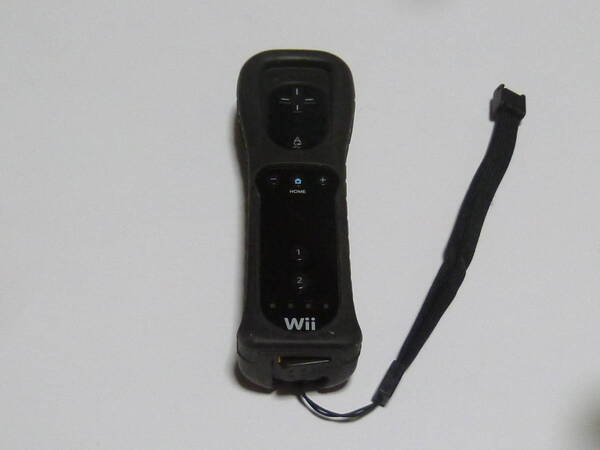 RSJ07【送料無料 即日発送 動作確認済】Wii リモコン ジャケット ストラップ 任天堂 純正 RVL-003 ブラック 黒 コントローラー