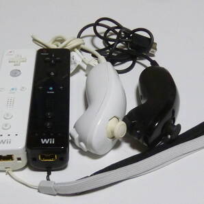 RSJ066【送料無料 即日発送 動作確認済】Wii リモコン ヌンチャク 2個セット 任天堂 純正 RVL-003 ホワイト ブラック