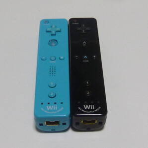 R038【送料無料 即日発送 動作確認済】Wii リモコン モーションプラス内蔵 任天堂 純正 RVL-036 ブラック 黒 ブルー 青 コントローラー