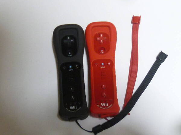 R09【送料無料 即日発送 動作確認済】Wii リモコン モーションプラス ジャケット ストラップ 2本セット 任天堂 純正 RVL-036 コントローラ
