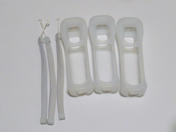 S05【動作確認済 即日発送 送料無料】Wii ジャケット リモコンカバー ストラップ 3つセット コントローラ リモコン 任天堂