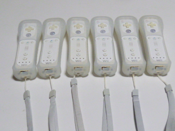 R12【動作確認済 即日発送 送料無料】Wii リモコン モーションプラス ジャケット ストラップ 6個セット RVL-003 任天堂 純正 白 ホワイト
