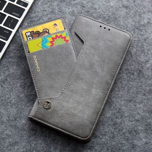 Galaxy Note20 Ultra レザーケース ギャラクシー ノート20 ウルトラ ケース SC-53A 手帳型 カード収納 グレー