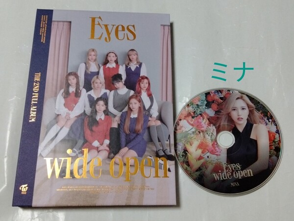 送料込み TWICE CD ディスク ミナ 2集 THE 2ND ALBUM ☆Eyes wide open☆ 13曲 韓国盤 MINA K-POP