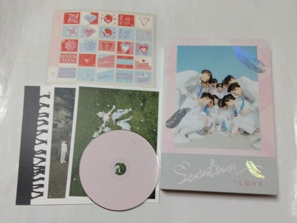 送料込み SEVENTEEN セブチ CD ステッカー 1集 1st ALBUM ☆Love & Letter☆ 10曲 LOVE ver. 韓国盤 First Vol.1 K-POP