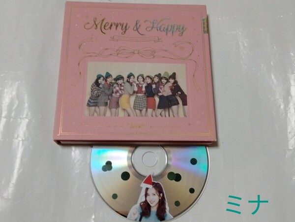送料込み TWICE CD ディスク ミナ THE 1ST ALBUM REPACKAGE ☆Merry & Happy☆ 15曲 韓国盤 MINA K-POP