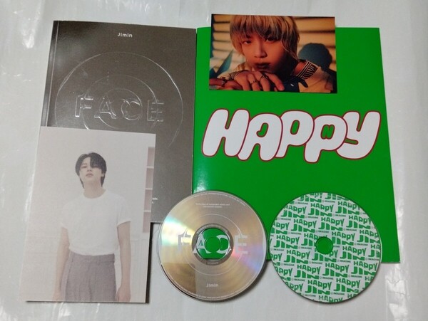 送料込み BTS CD 2個セット ジミン ☆FACE☆ 6曲 & ジン ☆HAPPY☆ 6曲 韓国盤 ソロアルバム K-POP