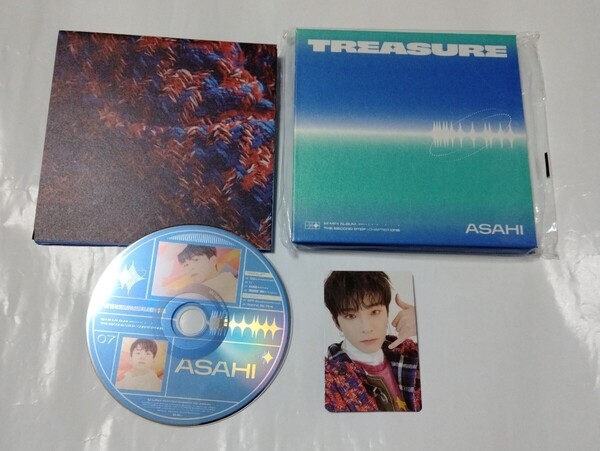 送料込み TREASURE CD トレカ ポスター 1st MINI ALBUM ☆THE SECOND STEP : CHAPTER ONE☆ ASAHI ver. 韓国盤 アサヒ K-POP