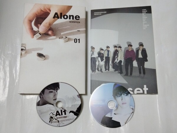 送料込み SEVENTEEN セブチ CD 2個セット ディスク ディノ ☆Alone☆ & ☆Sunset☆ 4th mini Album DIRECTOR'S CUT K-POP
