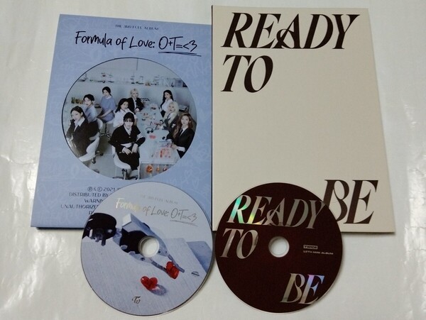 送料込み TWICE トゥワイス CD 2個セット 3集 ☆Formula of Love☆ 15曲 & 12thミニ ☆READY TO BE☆ 7曲 韓国盤 K-POP