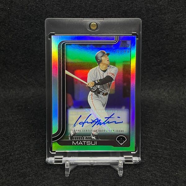 2025 Topps NPB 松井秀喜 直筆サインカード 99枚限定 シルバーホロ ジャイアンツ 読売 巨人 ヤンキース エンゼルス auto autograph