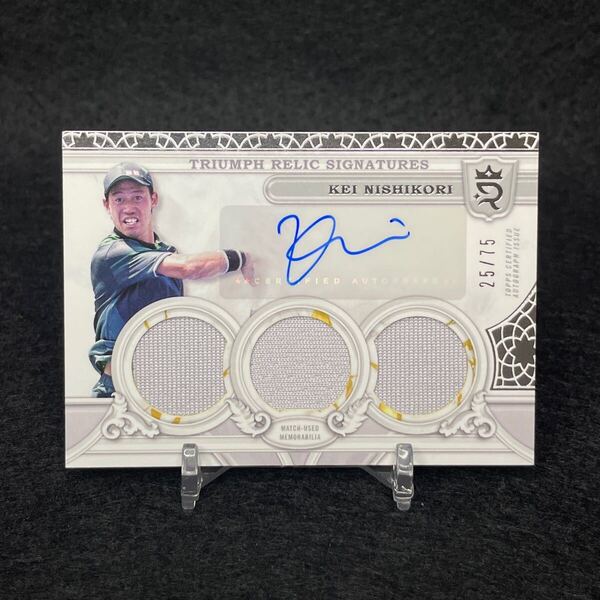 2024 Topps Royalty Collection Tennis Triumph Relic Signatures Card KEI NISHIKORI 錦織圭 直筆サインカード auto autograph テニス ACE