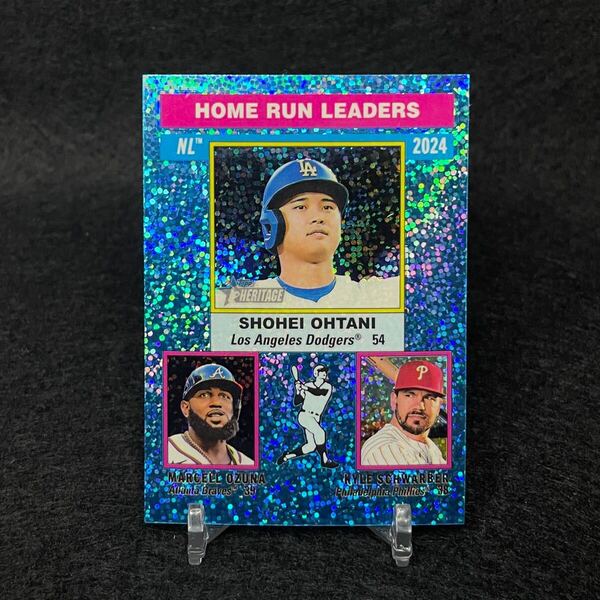 2025 Topps Heritage Baseball MLB #193 National League 2024 HOME RUN LEADERS ブルーパルサーパラレル 大谷翔平 Dodgers ドジャース
