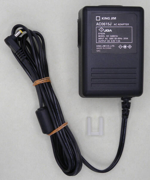 送料無料 キングジム KING JIM 純正 テプラ PRO ACアダプター AC0615J センタープラス 6.5V 1.5A 即決!