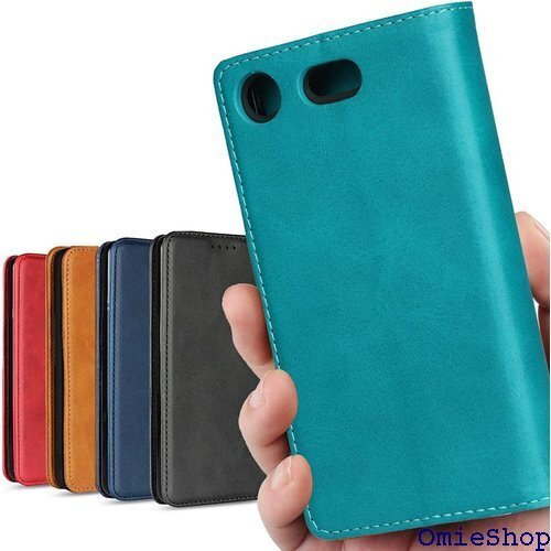 ソニー Xperia XZ1 pact ケース 手帳型 ード入れ スタンド機能 落ち着いた色 レトロ ターコイズ 331