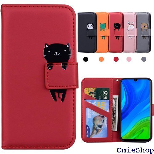 SHARP AQUOS sense4 ケース 手帳型 c SH-41A SH-53A SHG03 対応 レッド 381