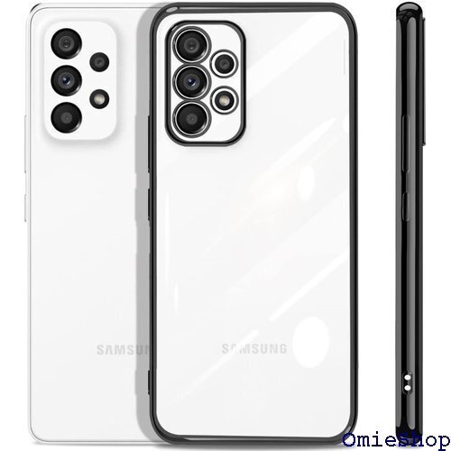 SAMSUNG Galaxy A53 5G ケース ク U メッキ加工 ソフトケース 人気 保護カバー ブラック 763