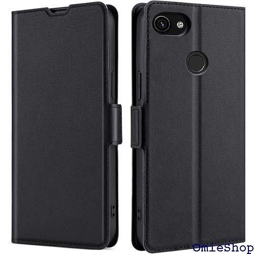 Google pixel 3A ケース 手帳型 薄型 手帳ケース カード入れ スタンド 軽いケース ブラック 1066