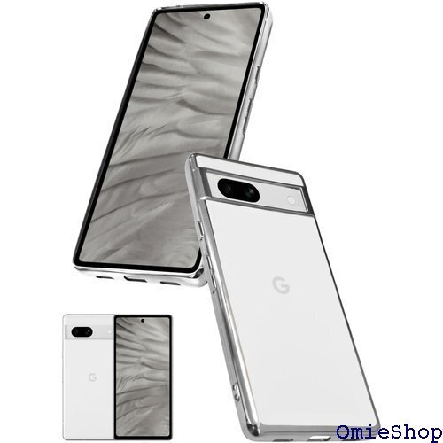 シズカウィル Google Pixel 7a 用 クリ セル7a 用 クリア ケース シルバー×クリア 1個入り 1190